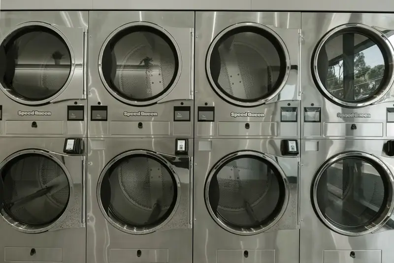 Row of Speed Queen machines at Fresh Lab Laundromats, Maylands, Adelaide