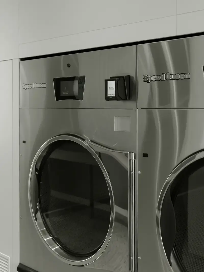 Front-load washer at Fresh Lab, with dedicated pet-laundry machines in Maylands